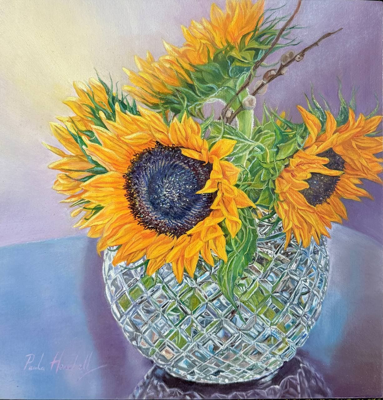 Sunflowers in Crystal